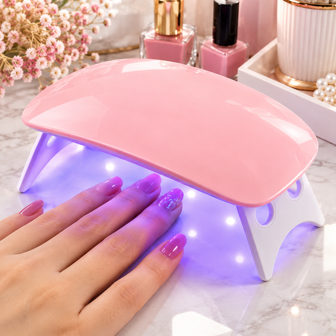 Fast Dry Rechargeable Mini UV LED Gel Nail Lamp - MARKAZX MART