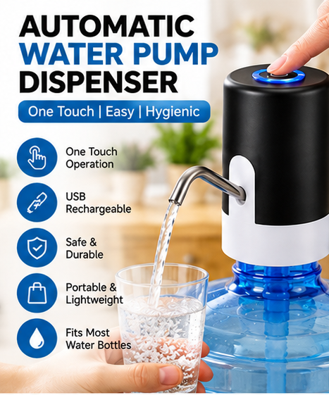 Automatic water pump dispensing water