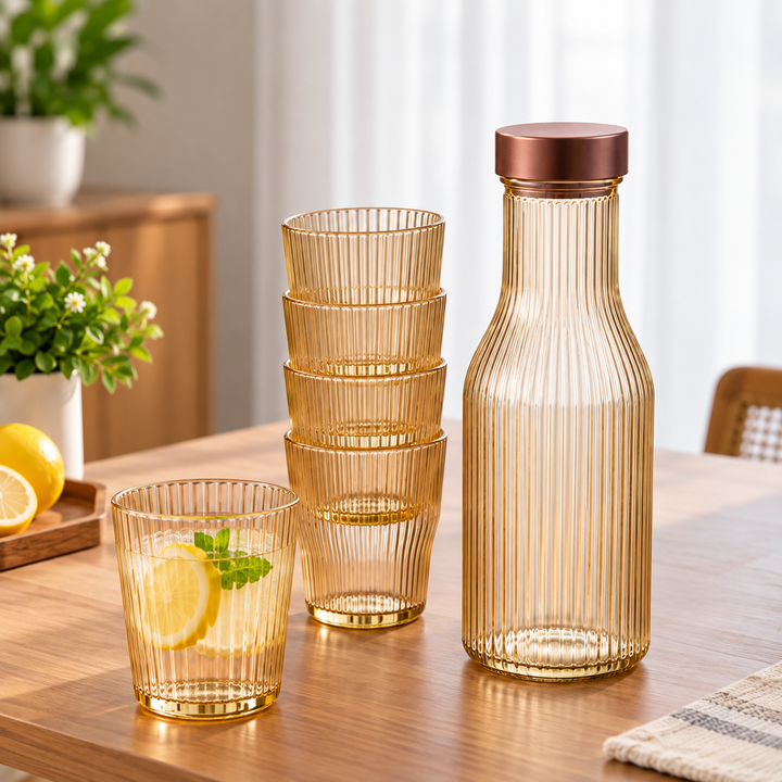 Choice Linear Bottle & Glass Serving Set